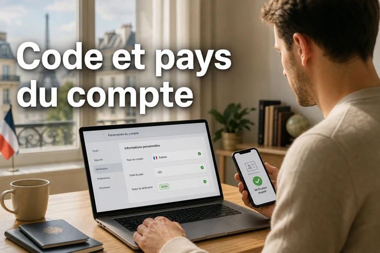 Code et pays du compte