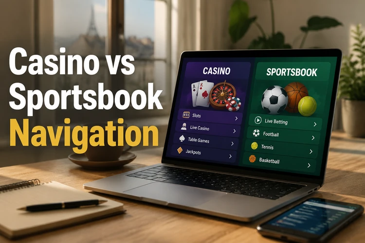 Casino vs Sportsbook Navigation